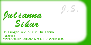julianna sikur business card